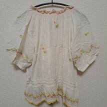 シェリーラファムcherielafemme ★アンティークブラウス★Mサイズ★ミルク★手刺繍★フランシュリッペfranchelippee★GWや夏のお出掛けに_画像6