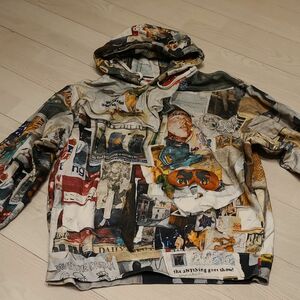 supreme シュプリーム パーカー large Lサイズ 美品 オンライン購入 ロゴマルチカラー