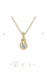 【極美品】フォーエバーマーク　ネックレス　エンコルディア　タイトノット　ダイヤモンド　K18 K18YG レディース　