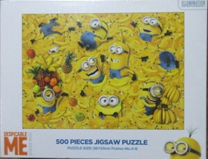 ジグソーパズル　５00ピース　 ミニオン／イルミネーション　バナナ・プール　３８X53ｃｍ　やのまん