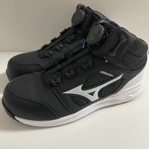 24.5cmMIZUNO F1GA220309 safety shoes almighty LS II 73M BOA black × white (09) ALMIGHTY