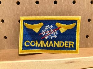 NASA COMMANDER ワッペン 曲がり有