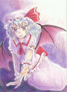 Art hand Auction Hand-drawn illustration [Touhou Project] Remilia Scarlet, comics, anime goods, hand drawn illustration