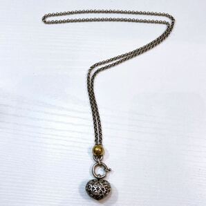 368☆中古☆ Folli Follie フォリフォリ ハート ロング ネックレス ペンダント シルバー アクセサリー レディース メンズ 現状品の画像8