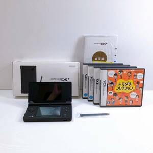 170【中古】Nintendo DS i 本体 TWL-001 ブラック ニンテンドー DS i タッチペン 箱付き 動作確認 初期化済み/ DSソフト4本セット 現状品