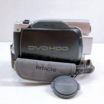 176【中古】HITACH Wooo DZ-HS803 ハイブリッドデジタルビデオカメラ HDD+DVD 日立 2008年製 バッテリー 充電器付き 通電確認済み 現状品_画像4