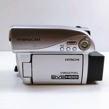 176【中古】HITACH Wooo DZ-HS803 ハイブリッドデジタルビデオカメラ HDD+DVD 日立 2008年製 バッテリー 充電器付き 通電確認済み 現状品_画像2