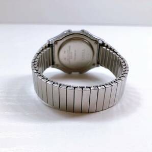 193【中古】TIMEX タイメックス CR2016 CELL クラシックデジタル INDIGLO シルバーカラー クォーツ メンズ腕時計 動作未確認 現状品の画像6