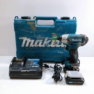 195【中古】makita マキタ 10.8V 充電式インパクトドライバ TD110D 電動工具 充電器 バッテリー2個 ケースセット 動作確認済み 現状品