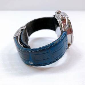 112【中古】SEIKO WIRED セイコー ワイアード SOLA V176-0AE0 クロノグラフ デイト メンズ腕時計 文字盤ブルー 動作未確認 箱付き 現状品の画像7