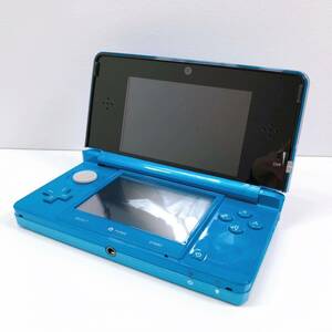 143【中古】Nintendo 3DS 本体 CPR-001 アクアブルー ニンテンドー 3DS 任天堂 ゲーム タッチペン付き 動作確認 初期化済み 現状品