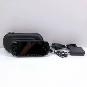 147【中古】SONY PlayStation Portable 本体 PSP-3000 ブラック プレイステーションポータブル ケース付き 動作確認 初期化済み 現状品