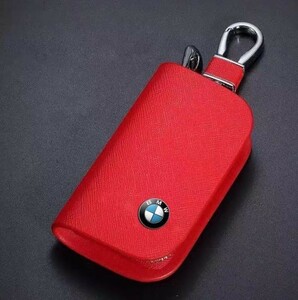 BMW for key case red new model high feeling of quality leather smart key case kalabina attaching leather manner business present optimum men's lady's 