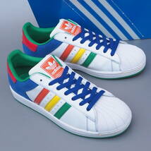 超美品!! US 9 1/2 / 27,5cm USA限定カラー 07年製 adidas Super star Ⅱ CB スーパースター マルチカラー 天然皮革_画像1