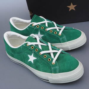 デッド!! US 8 1/2 / 27cm 日本製 converse GOLD EYELET SU OX GREEN ワンスター 緑スエード MADE IN JAPAN