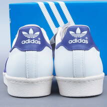 デッド!! US 9 1/2 /27.5cm 新品!! 限定 2013年 adidas ss 80s スーパースター 80s 白ｘ紫 金ベロ SUPERSTAR 天然皮革_画像5