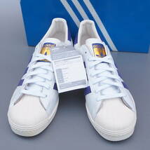 デッド!! US 9 1/2 /27.5cm 新品!! 限定 2013年 adidas ss 80s スーパースター 80s 白ｘ紫 金ベロ SUPERSTAR 天然皮革_画像3