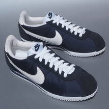 超美品!! レア 16年製 US 11 /28cm NIKE WMNS CORTEZ NYLON コルテッツ ナイロン 紺ｘ白 ナイロンコルテッツ_画像1