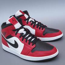 美品!! US 12 /30cm 限定!! 20年製 限定 nike AIR JORDAN 1 MID CHICAGO BLACK TOE エアジョーダン1 シカゴ ブラックトゥ 554724-069_画像1