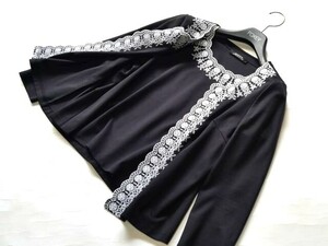 MADAM JOCONDEma dam jo navy blue da!lapi-n! embroidery design! ensemble size 40 black 