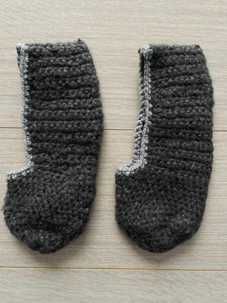 ぽかぽか手編み靴下　靴下 手編みの靴下 20-22 センチ