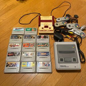  Super Famicom Famicom body Super Famicom soft 14 pcs set set sale SFC controller cable 