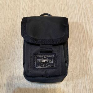 【美品】PORTER DRIVE ドライブポーチ モバイルケース ベルトループ 携帯ケース 小物入れ ポーター 吉田カバン ブラック 