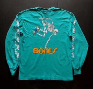 80's Vintage pa well винт ruta рука план to рукав принт L/S футболка VINTAGE POWELL PERALTA SANTACRUZ ZORLAC STUSSY THRASHER