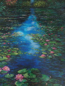 スイベル・ギュレー、【WATER　LILIES】、希少な額装用画集より、厳選、新品額装、マット額装付、状態良好、送料込み