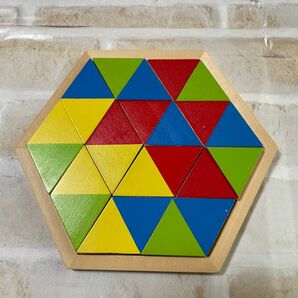 木製モザイクパズル（菱形パズル） 知育玩具 木のおもちゃ 木製