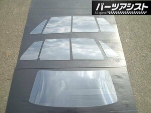◆ハコスカ 4ドア用 白 ガラス コンプリート セット / サイド 三角窓 リア セット GC10 PGC10 パーツアシスト製