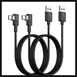 【開封のみ】SUNGUY★ USB Type C ケーブル l字 1M 【2本組】急速充電 USB C ケーブル 高速データ転送 タイプCケーブル Xperia/Galaxy S22