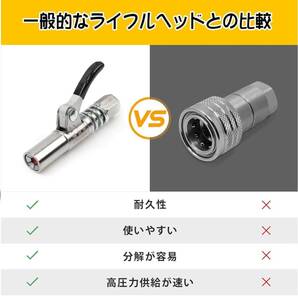 【開封のみ】Generic★ グリースガンノズルズルグリスカプラー 高圧グリース注入器手動高圧グリースノズル 30cmホース付きの画像2