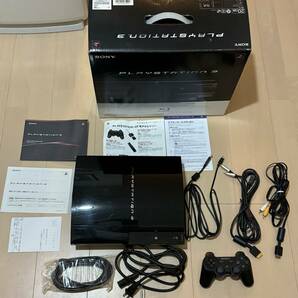SONY ソニー PlayStation プレイステーション PS3 プレステ3 CECHB00 初期型 本体+付属品(箱付き) ブラック PS1、PS2、PS3ソフト読込みOKの画像1