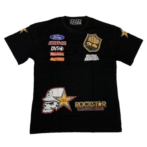 Metal Mulisha×Rockstar メタル マリーシア ロックスター ブライアン・ディーガン スポンサープリントＴシャツ (XXL) [並行輸入品]