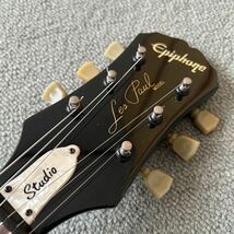epiphone by Gibson Les Paul studio BLK エピフォン ギブソン レスポール　スタジオ　ジャンク扱lespaul エレキギター _画像4