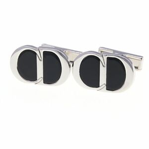 Dior Cuffs CD Icon Button Cufflink C0157HOMST D992 Silver Black SV