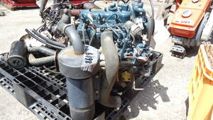 油谷 №6198 クボタ ディーゼルエンジン 農機具 重機 汎用エンジン 中古 部品取り 要修理 エンジン 56N3 3気筒 