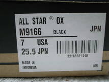 新品・未使用品！コンバース　ALL STAR M9166　ブラック　25.5センチ　禁煙。ペット無し環境保管_画像3