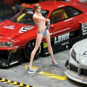 1:64 水着美女 水玉水色 ゼロヨンレース フィギュア トミカサイズ ジオラマ MINI GT LBWK 日本未発売マテル ミニカー MATTELドリフトの画像6