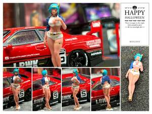 1:64　セクシー美女　イベントガール　青髪　フィギュア　トミカサイズ　ジオラマ　MINI GT LBWK 日本未発売マテル ミニカー MATTEL