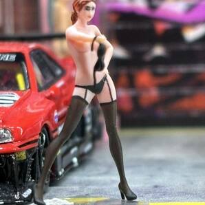 1:64 水着美女 パンスト ゼロヨンレース フィギュア トミカサイズ ジオラマ MINI GT LBWK 日本未発売マテルミニカー MATTEL ドリフトの画像8