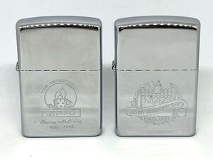 【未使用品】ZIPPO ジッポー ライター 1996年製 60周年コレクターズエディション （10周年・60周年モデル） 2点 おまとめ 鏡面仕上げ