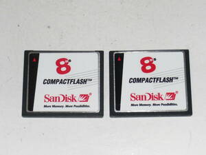  operation guarantee!SanDisk CF card 8MB 2 pieces set 