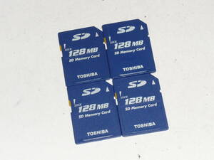 Гарантия операции! Toshiba SD Card 128MB 4 наборы