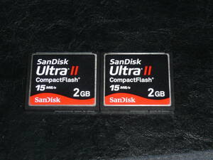 動作保証！SanDisk UltraⅡ CFカード 2GB ２枚セット