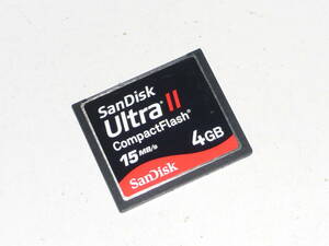 動作保証！SanDisk UltraⅡ CFカード 4GB