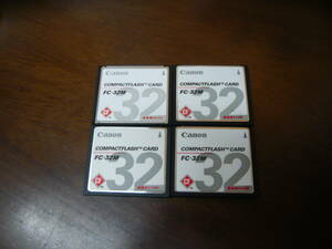  operation guarantee!Canon CF card FC-32M 32MB 4 pieces set 