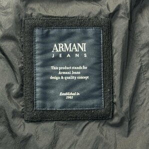 希少サイズ/54 2XL-3XL相当★アルマーニ/EMPORIO ARMANI 切替ウール コンビジャケット テーラード ブルゾン ロゴジップ 起毛素材 メンズ 紺の画像9