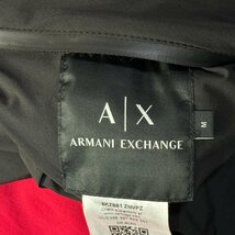 美品/M-L相当★アルマーニ/ARMANI EXCHANGE バックプリント デカロゴ リバーシブル フライトジャケット MA-1 ボンバー 中綿 2WAY メンズ 黒_画像9